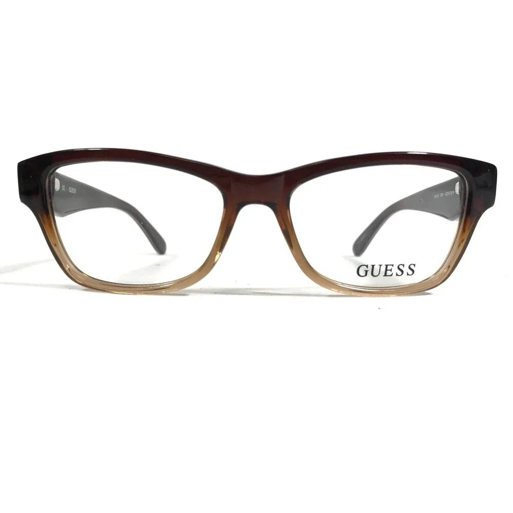 Guess Eyeglasses Frames GU2423 BRN Brown Fade Cat Eye Snakeskin 49-15-135